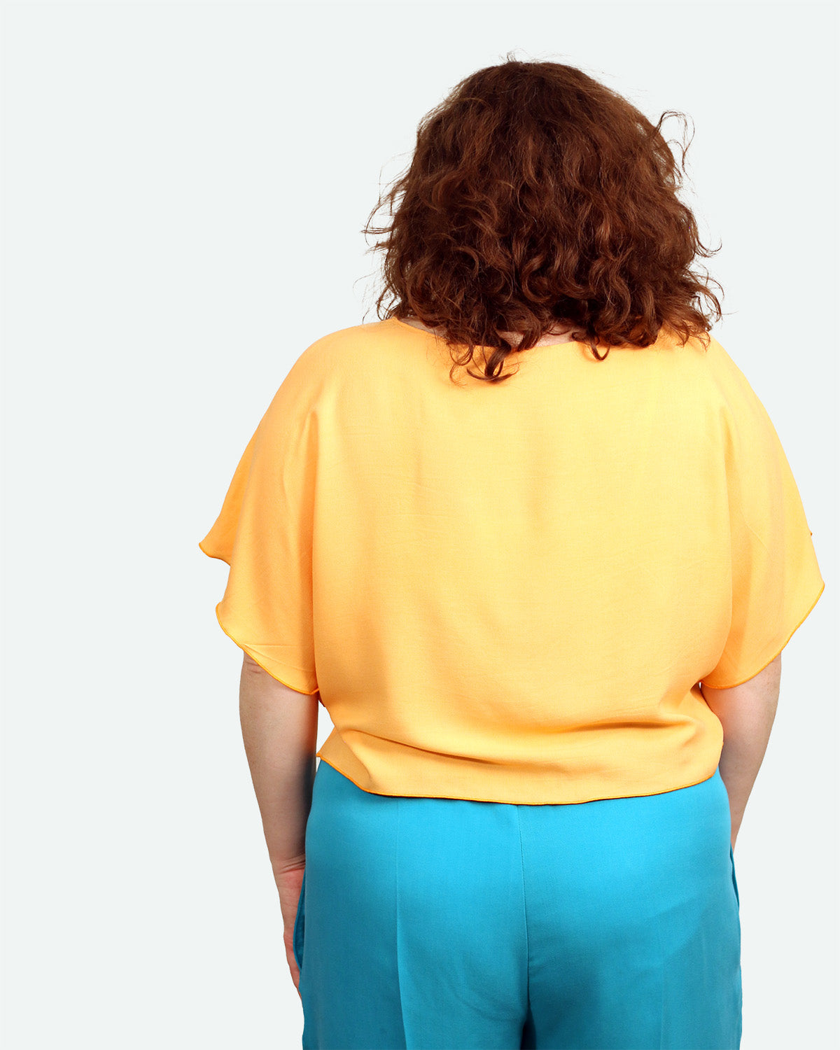 Crop Top in Creamsicle Cotton Crepe