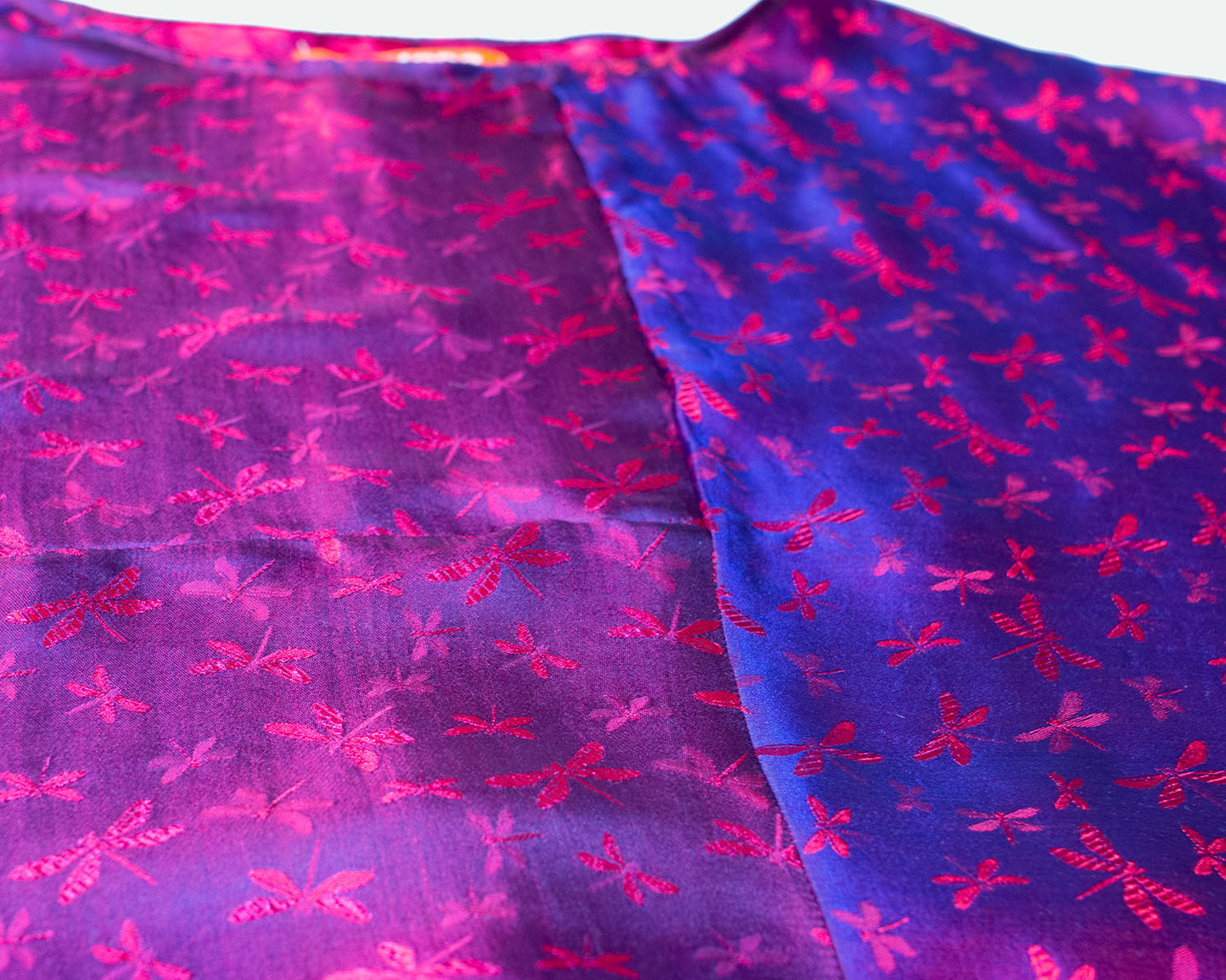 Silk Top in Iridescent Dragonfly Brocade