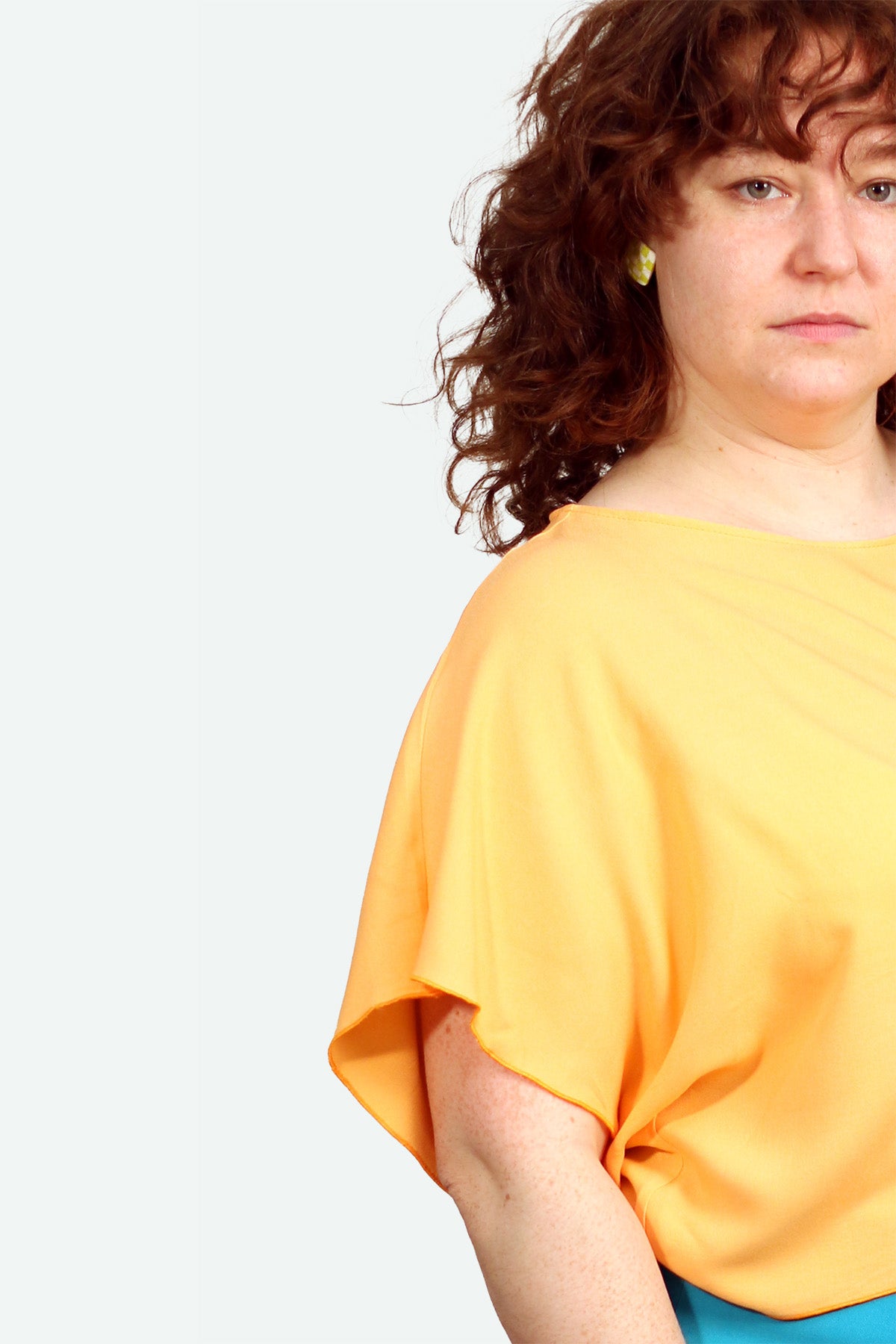 Crop Top in Creamsicle Cotton Crepe