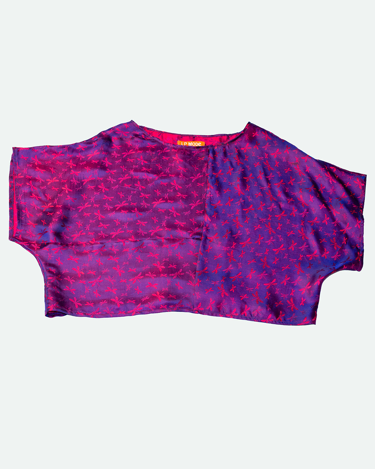 Silk Top in Iridescent Dragonfly Brocade