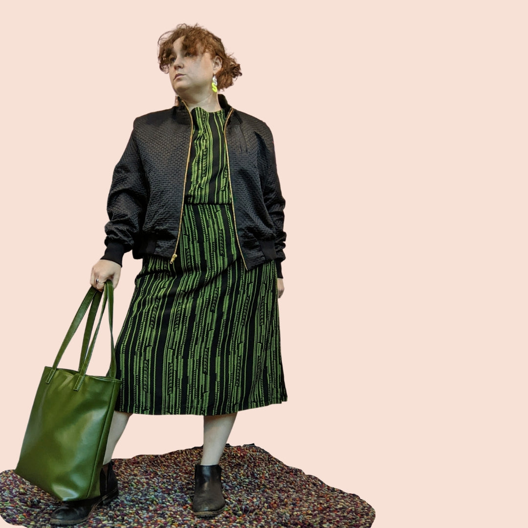 Bomber Jacket in Black Silk Blend Jacquard
